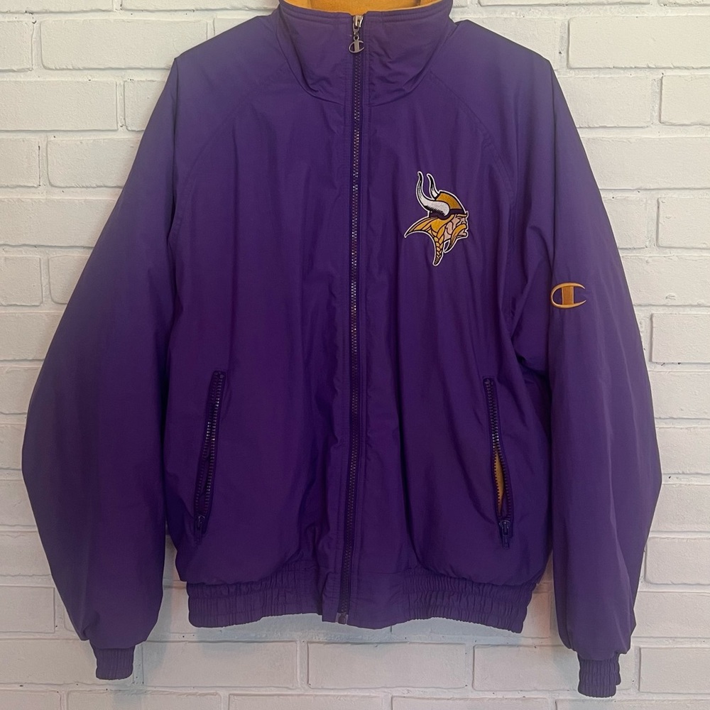 Vikings NFL Champion Purple Jacket with Embroidered Logo